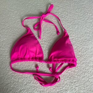 Pink Triangle Bikini Top